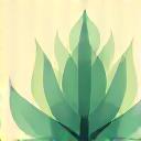 Abstract icon representing mindfulness or mental peace, such as a stylized lotus flower or calm brainwaves.