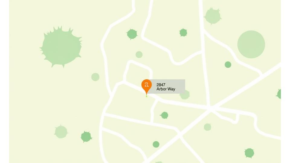 Map showing Bloomwell Collective office location at 2847 Arbor Way, Portland, OR 97205