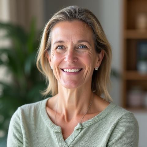Portrait of Sara Khouri, a empathetic lifestyle consultant.