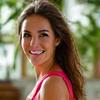 Portrait of Emily R., 37, Entrepreneur, looking energetic and empowered.